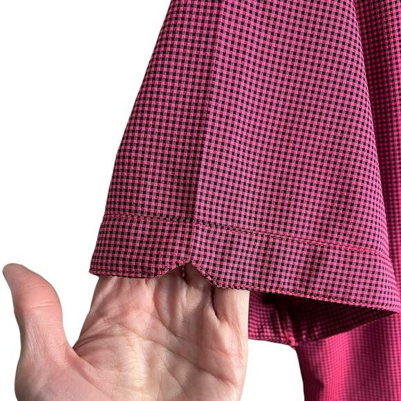 RARE SWIMS Pink Checked Polo Golf Tennis Short Sleeve Shirt Size XXLarge - Picture 5 of 9